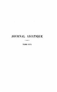 HST ET DOC- GGL JOURNAL ASIATIQUE PAR J. CANTINEAU 1927